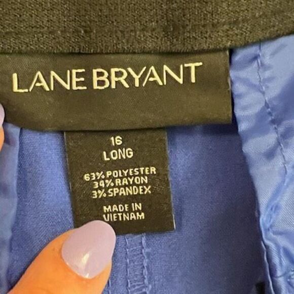 Lane Bryant Royal Blue Dress Pants. Flat front. Size 16 Long - Picture 2 of 6